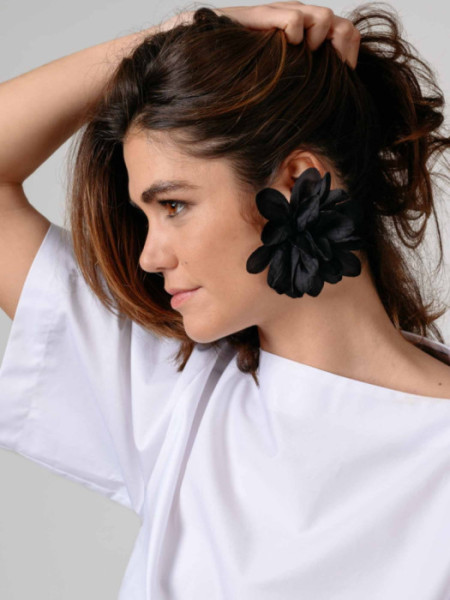 Pendientes Flor Negro