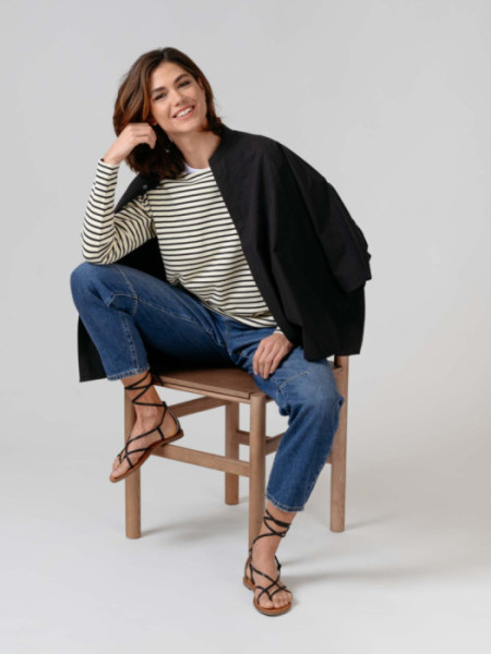 Jersey Rayas Algodón Raya Negra