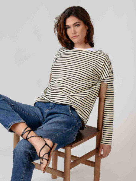 Jersey Rayas Algodón Raya Negra