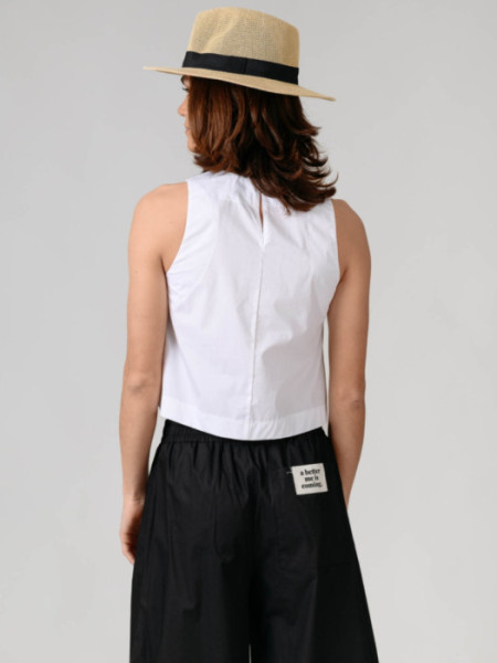 Top Algodón Sin Mangas Blanco