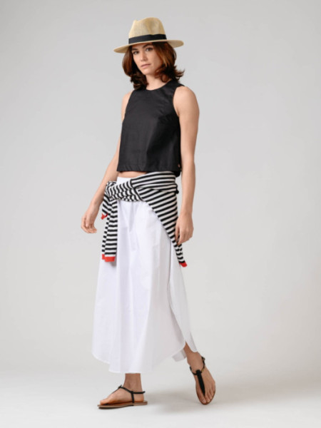 Top Algodón Sin Mangas Negro