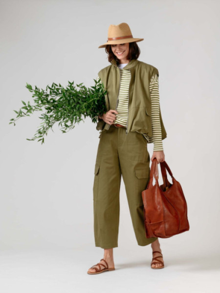 Pantalón Cargo Algodón Verde