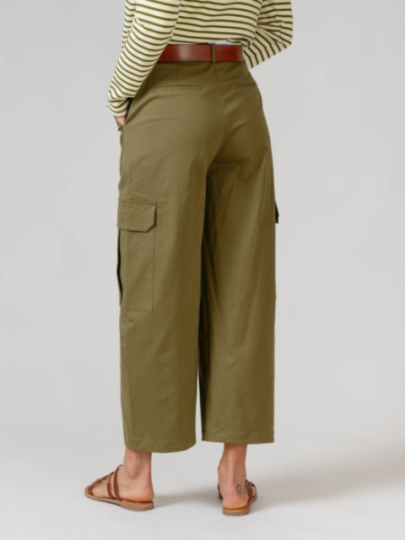 Pantalón Cargo Algodón Verde