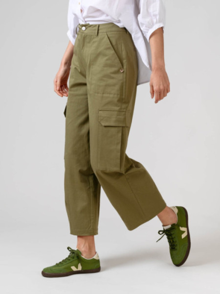 Pantalón Cargo Algodón Verde