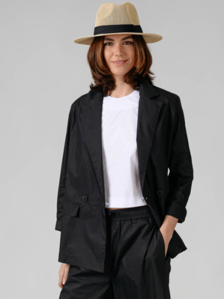 Americana Algodón Cruzada Negro