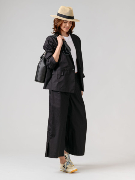 Americana Algodón Cruzada Negro