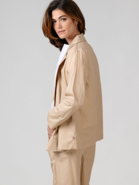 Americana Algodón Cruzada Beige