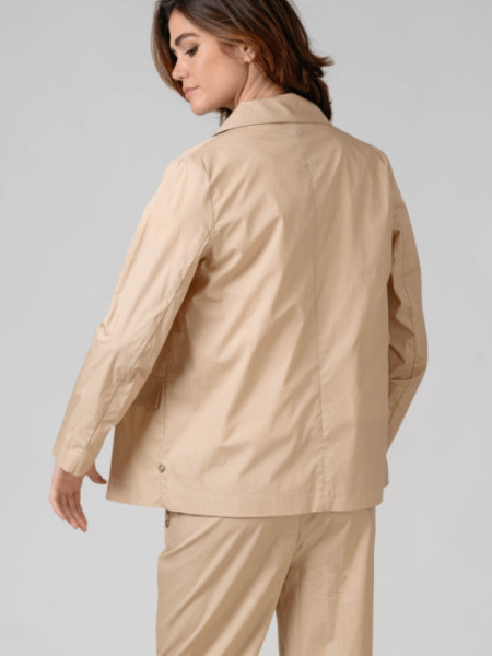 Americana Algodón Cruzada Beige