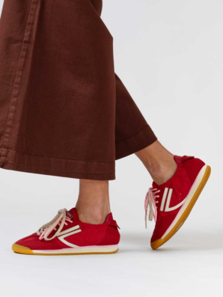 Zapatilla Plana Rojo