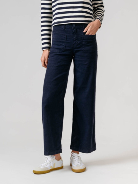 Pantalones Lucia Lino y Algodón Marino