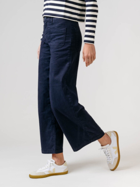 Pantalones Lucia Lino y Algodón Marino