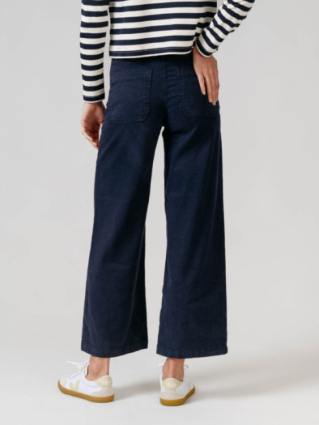 Pantalones Lucia Lino y Algodón Marino