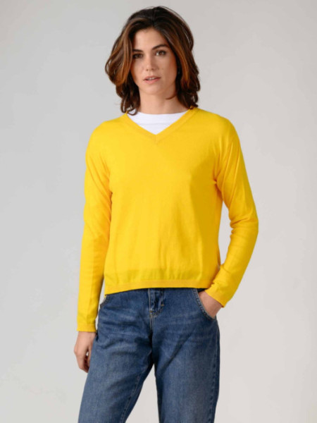 Jersey Duero Fino Cuello Pico Amarillo