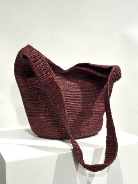 Bolso Rafia Bandolera Granate