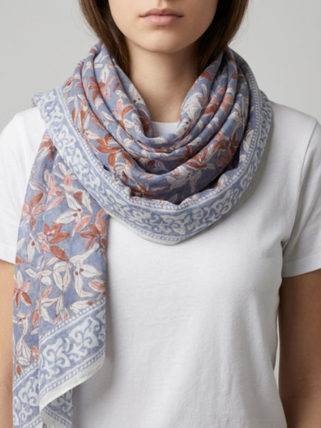 Fular Pareo Flores Aul