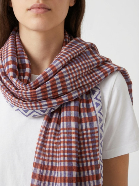 Pañuelo Estampado Granate Azul