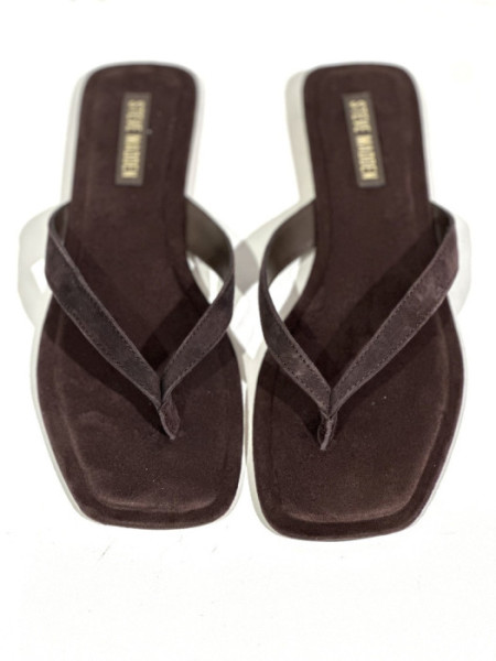 Sandalia Sencilla Ante Marron