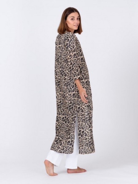 Vestido Largo Camisero Leopardo PETITE MENDIGOTE 