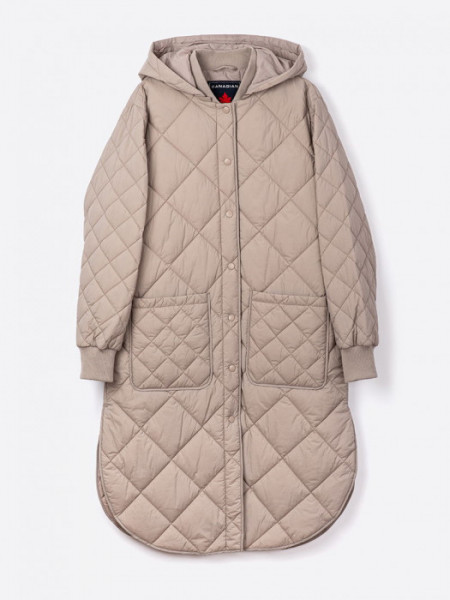 Parka Acolchada Rombos Beige