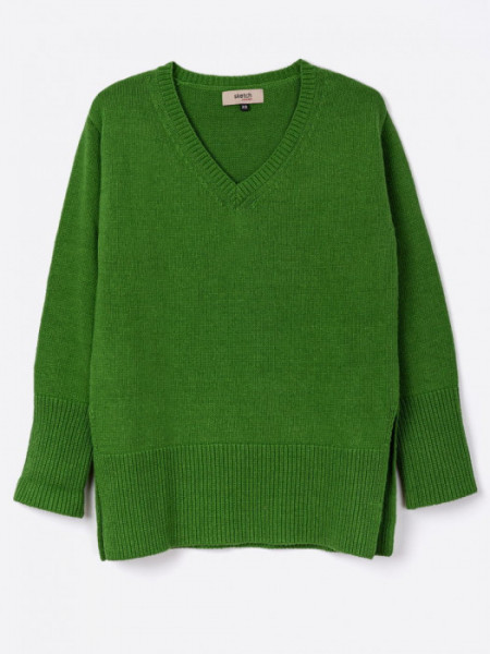 Jersey Biwa Cuello Pico Verde