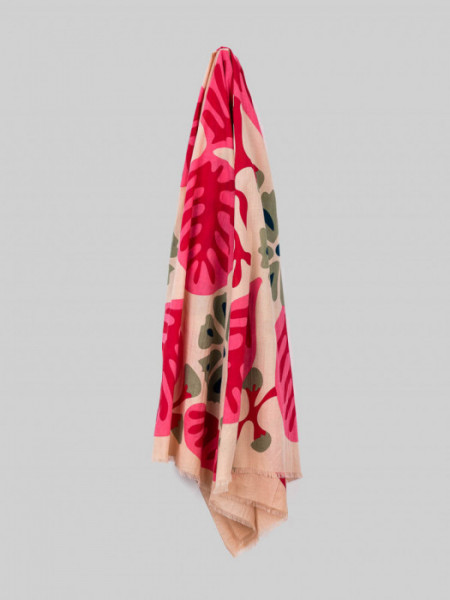 FULAR_PAREO_ROSA_CON_HOJAS_MULTICOLOR_UNIC