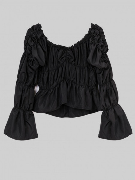 SADIE_BLACK_RUCHED_BLOUSE