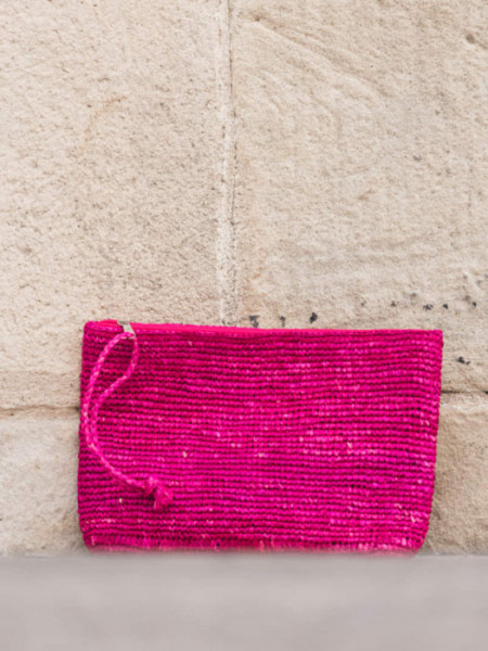 Cartera de Mano Básica Fucsia