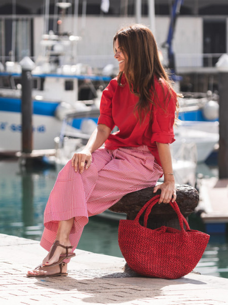 Pantalon Tate Vichy Rojo Pantalon Tate Vichy Rojo