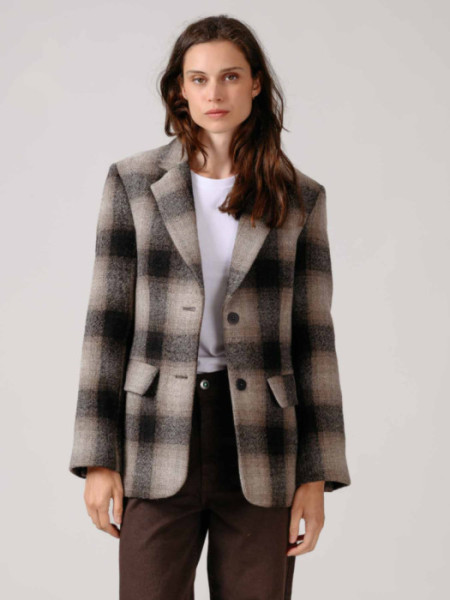 Abrigo Chicago Cuadros Marron Abrigo Chicago Cuadros Marron