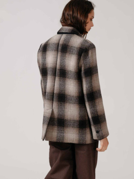 Abrigo Chicago Cuadros Marron Abrigo Chicago Cuadros Marron
