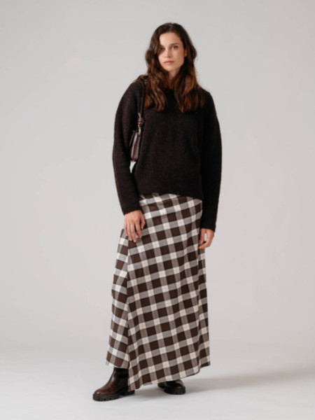 Falda Munich Cuadros Marron Falda Munich Cuadros Marron
