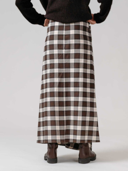 Falda Munich Cuadros Marron Falda Munich Cuadros Marron