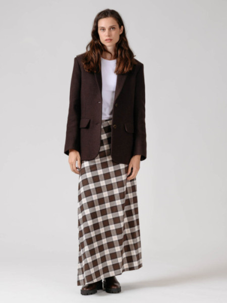Falda Munich Cuadros Marron Falda Munich Cuadros Marron