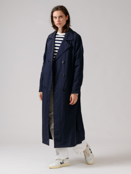 Gabardina Estocolmo Tejido Crinkle Marin Gabardina Estocolmo Tejido Crinkle Marin