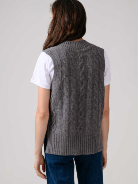 Chaleco Pico Ochos Gris Chaleco Pico Ochos Gris