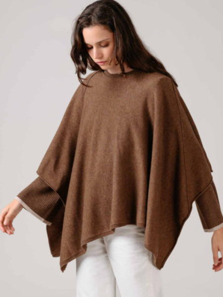 Capa Lana Chachemire Marron